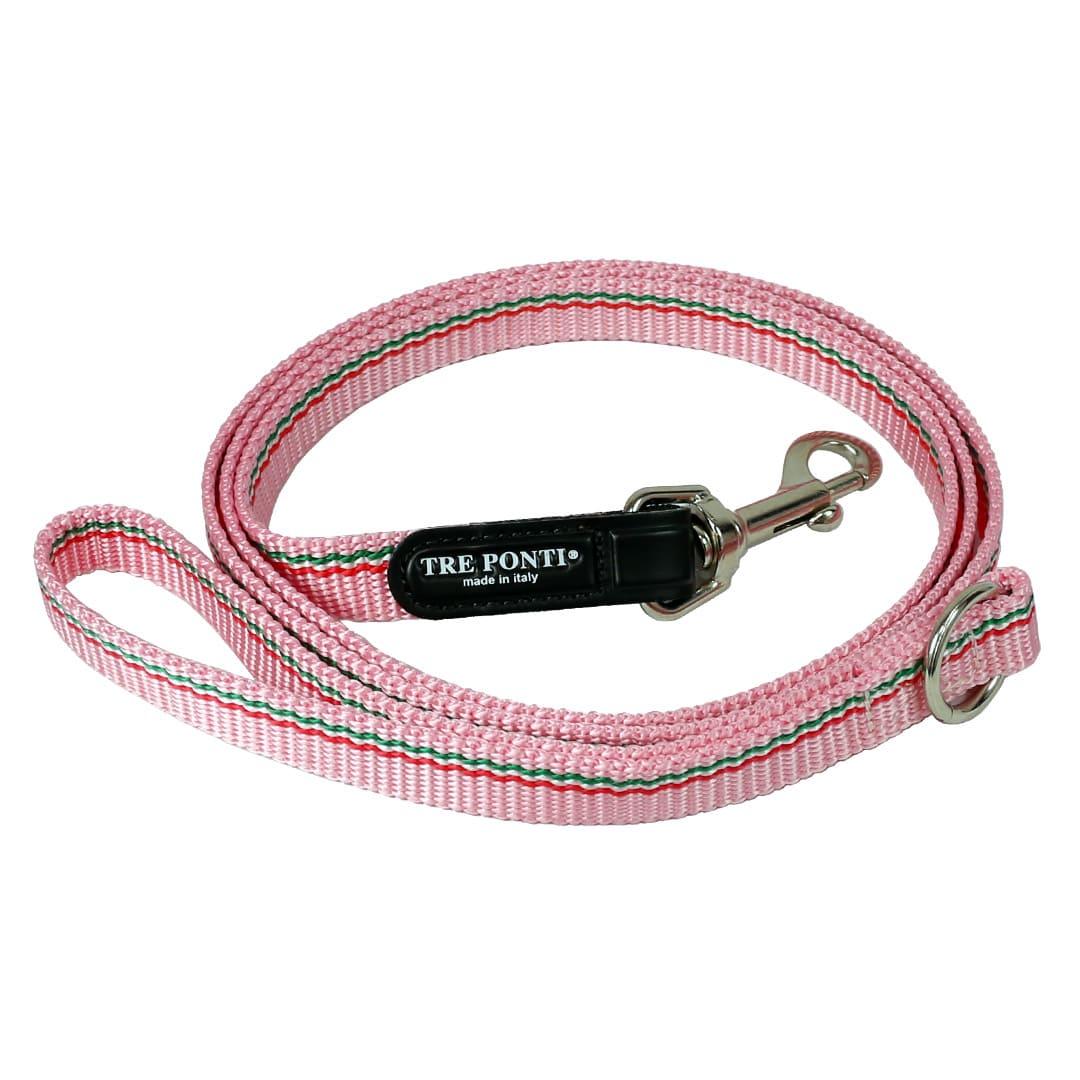 Tre Ponti Italy Stitch Dog Leash, Pink