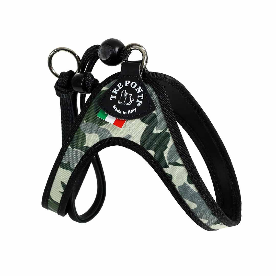 Tre Ponti Camo Strap Dog Harness, America, 12-15-in