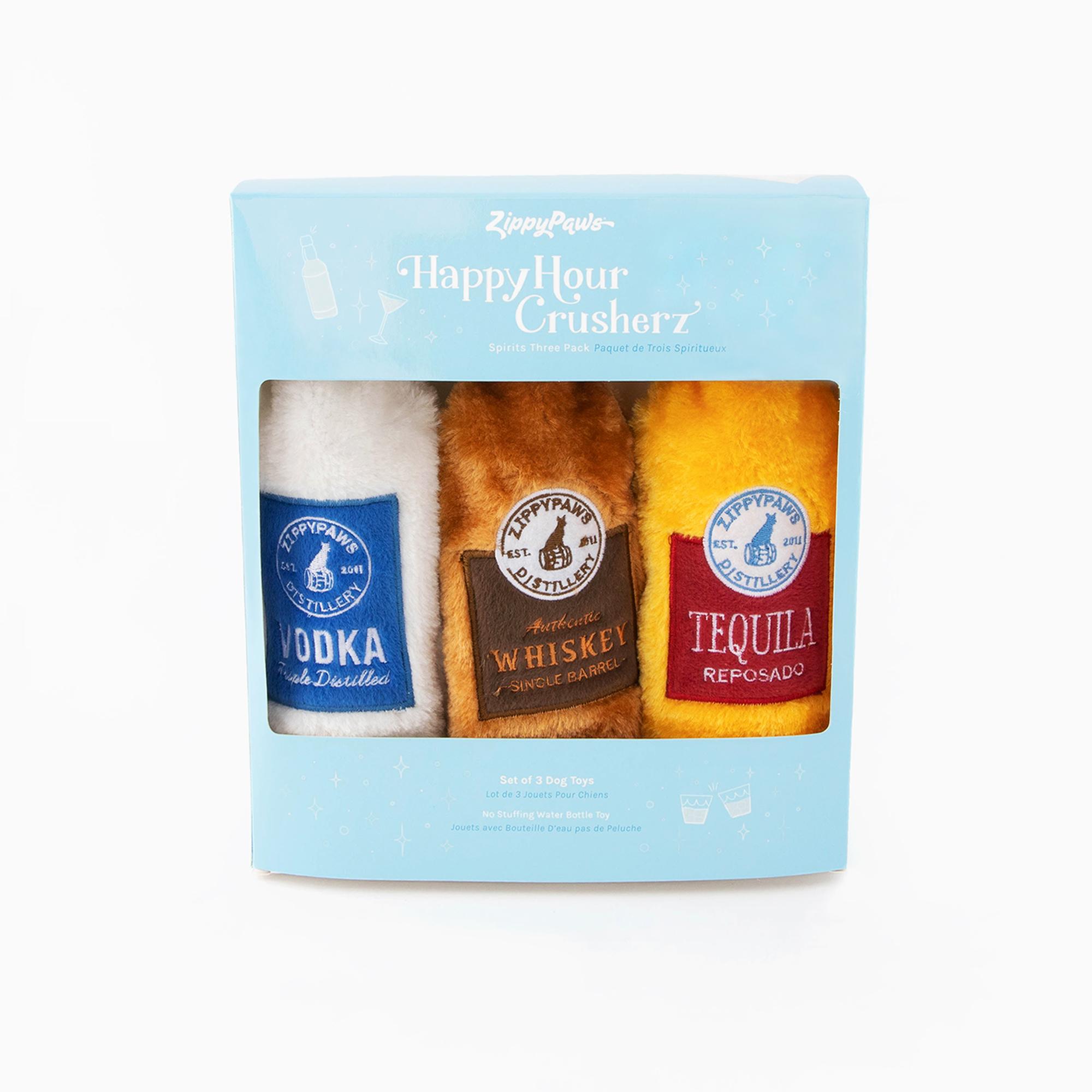 ZippyPaws Happy Hour Crusherz Spirits Dog Toy