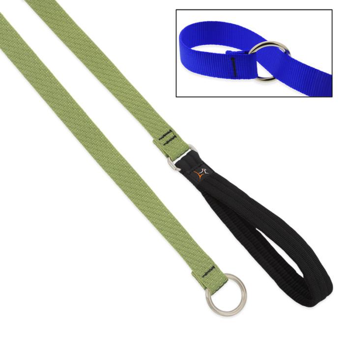 Lupine Pet Eco Slip Dog Leash, Moss, 3/4-in x 6-ft