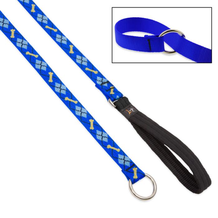 Lupine Pet Original Designs Slip Dog Leash, Dapper Dog, 3/4-in x 6-ft