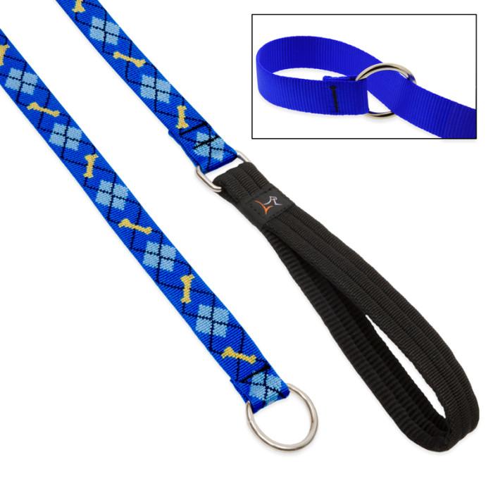 Lupine Pet Original Designs Slip Dog Leash, Dapper Dog, 1-in x 6-ft