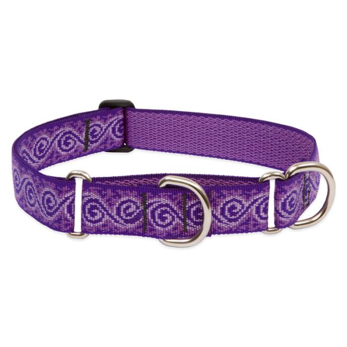 Lupine Pet Original Designs Martingale Dog Collar, Jelly Roll, 1-in x 15-22-in