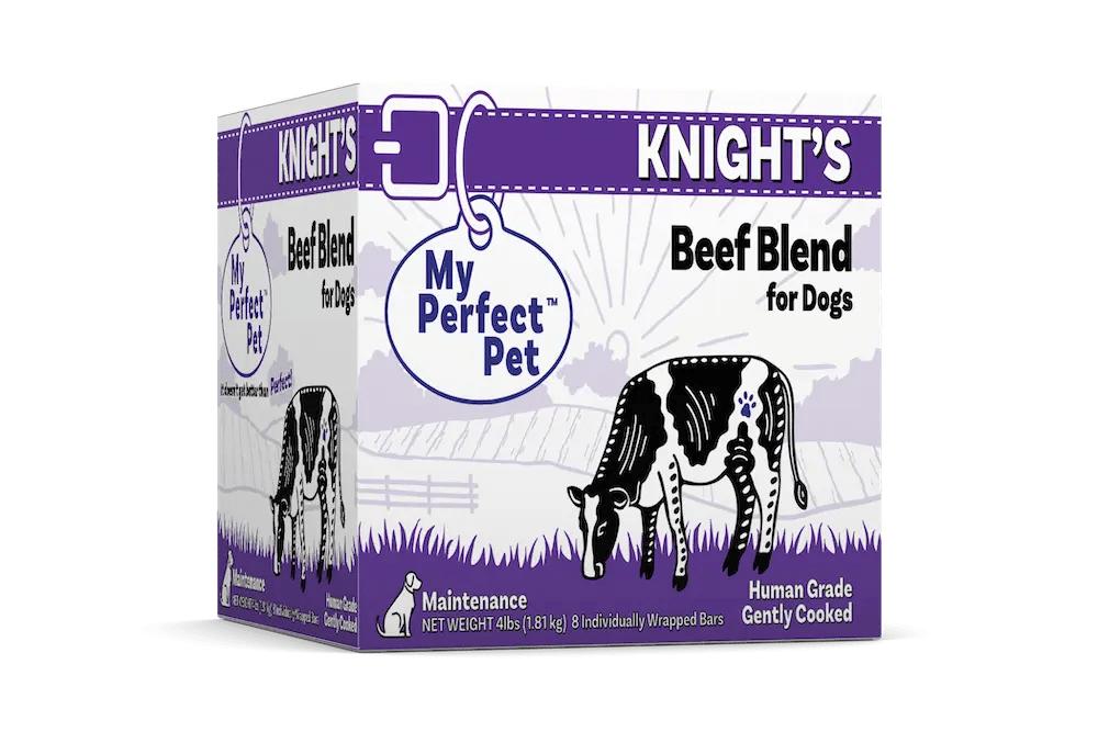 My Perfect Pet Knight's Beef Blend Grain-Free Frozen Dog Food, 4-lb (**)