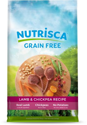Nutrisca Grain-Free Lamb & Chickpea Recipe Dry Dog Food, 4-lb