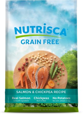 Nutrisca Grain-Free Salmon & Chickpea Recipe Dry Dog Food, 28-lb