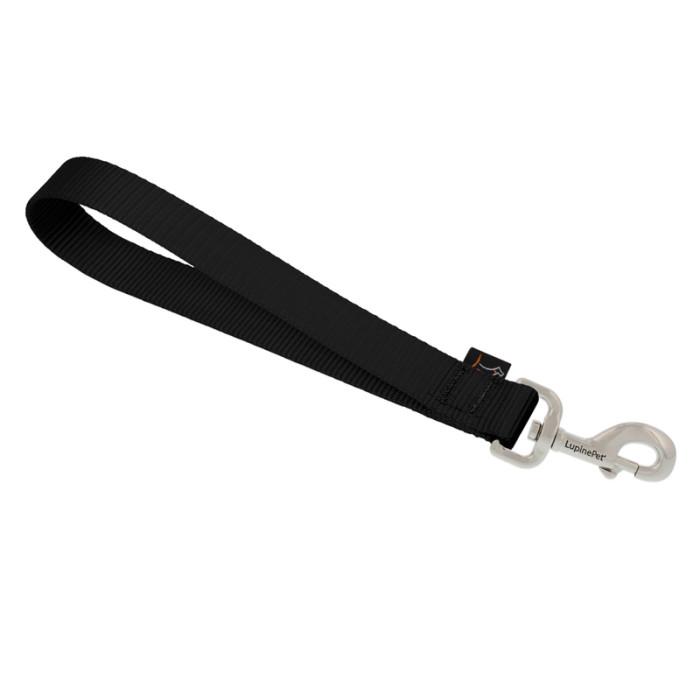 Lupine Pet Basic Solids Training Tab for Dogs, Black, 1-in