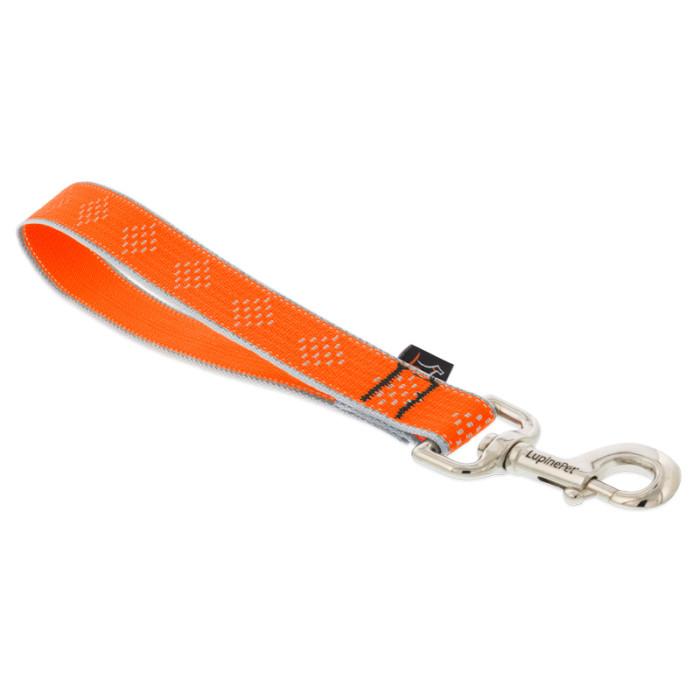 Lupine Pet High Lights Reflective Training Tab for Dogs, Orange Diamond, 1-in
