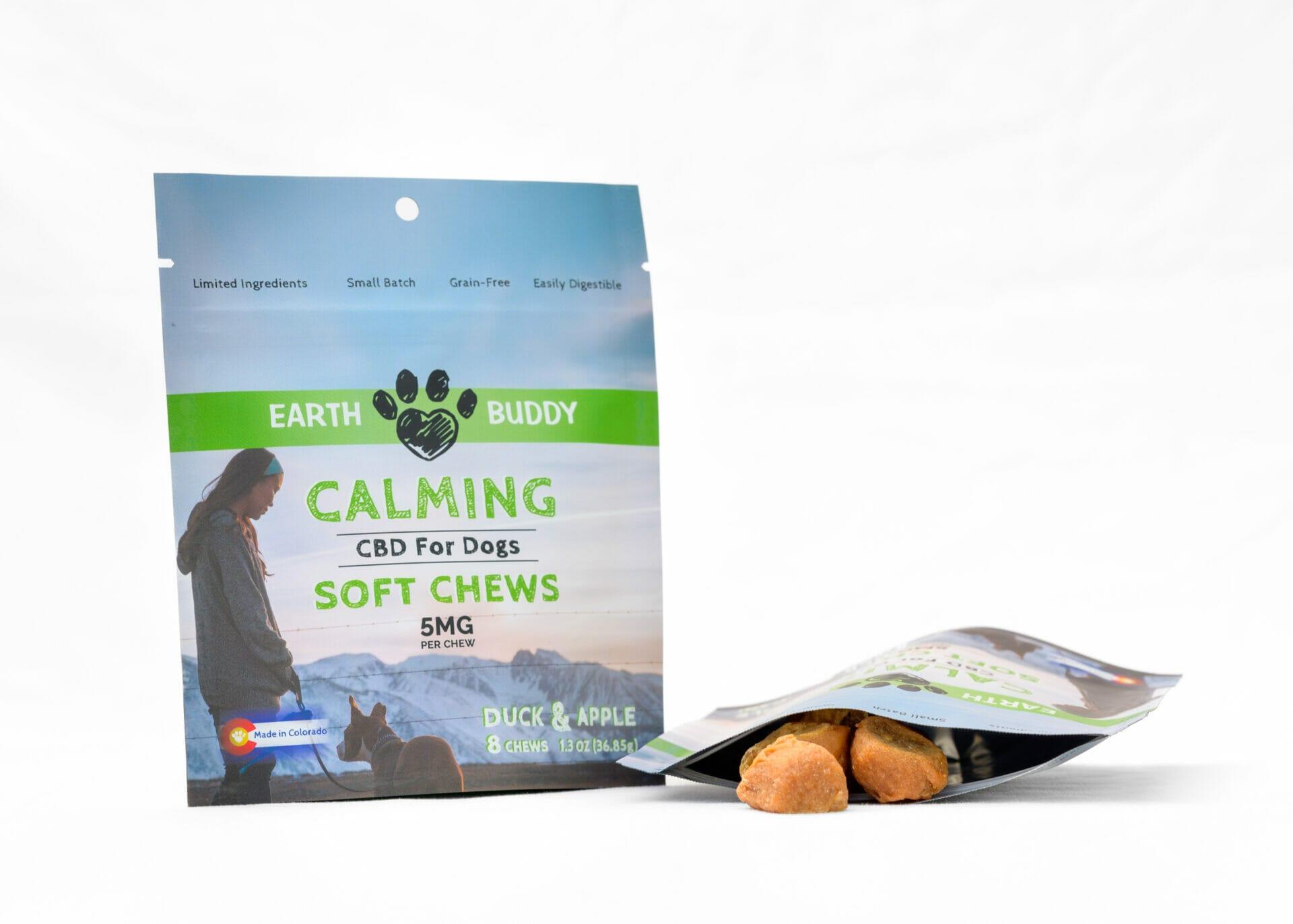 Earth Buddy Calming Duck & Apple Soft Chews Alternative Supplement for Dogs, 5mg
