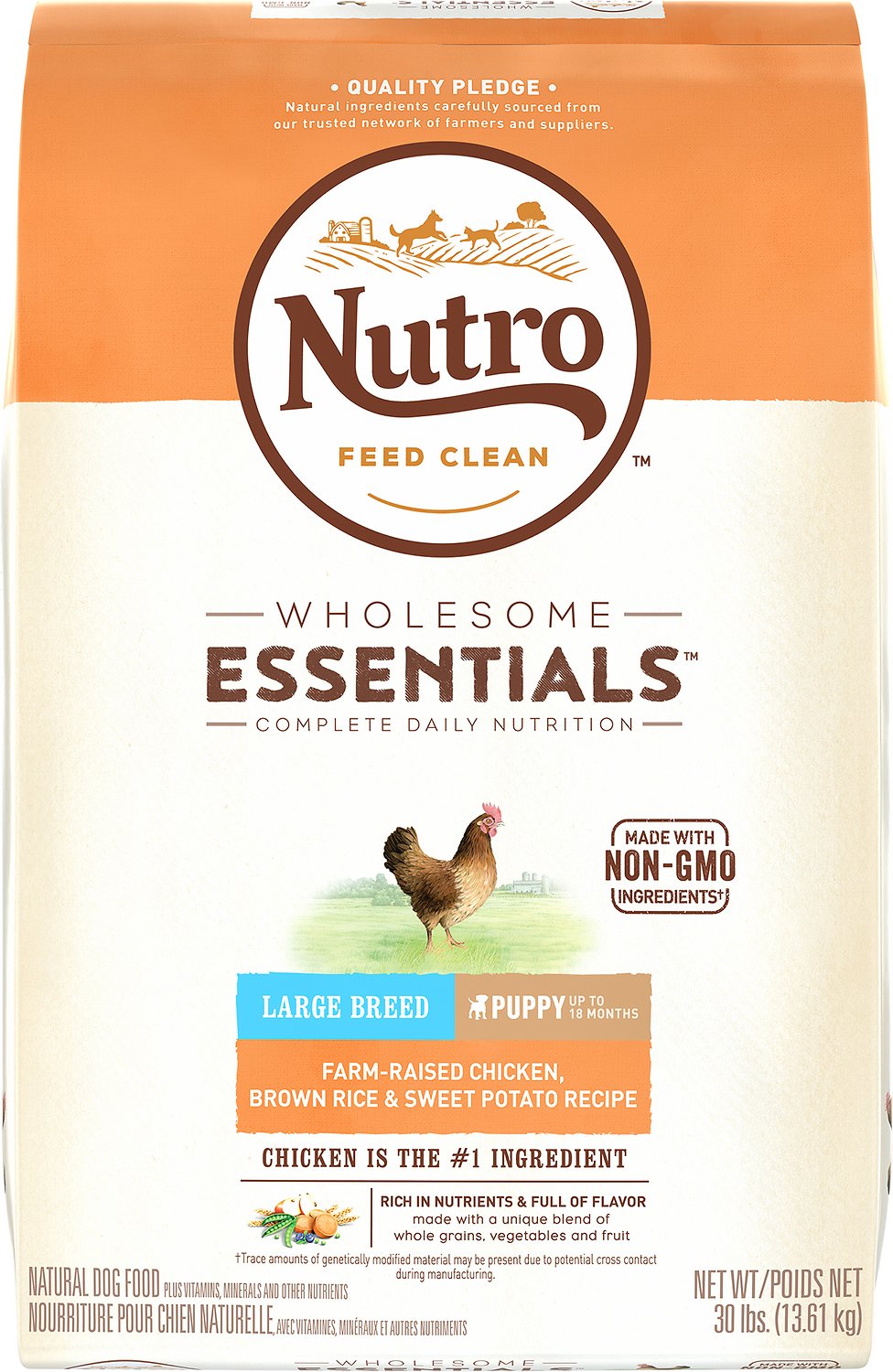 Nutro Wholesome Essentials Large Breed Puppy Farm Raised Chicken, Brown Rice & Sweet Potato Recipe Dry Dog Food