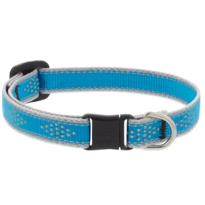 Lupine Pet High Lights Reflective Safety Collar for Cats, Blue Diamond, 1/2-in x 8-12-in