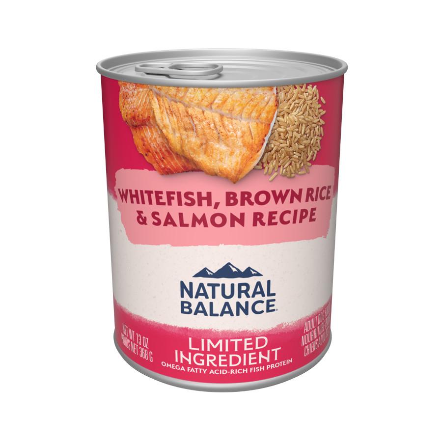 Natural Balance Limited Ingredient Whitefish, Brown Rice & Salmon Wet Dog Food Can