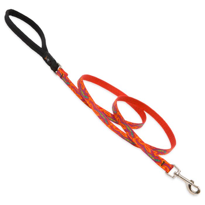Lupine Pet Original Designs Dog Leash, Go Go Gecko, 1/2-in x 4-ft