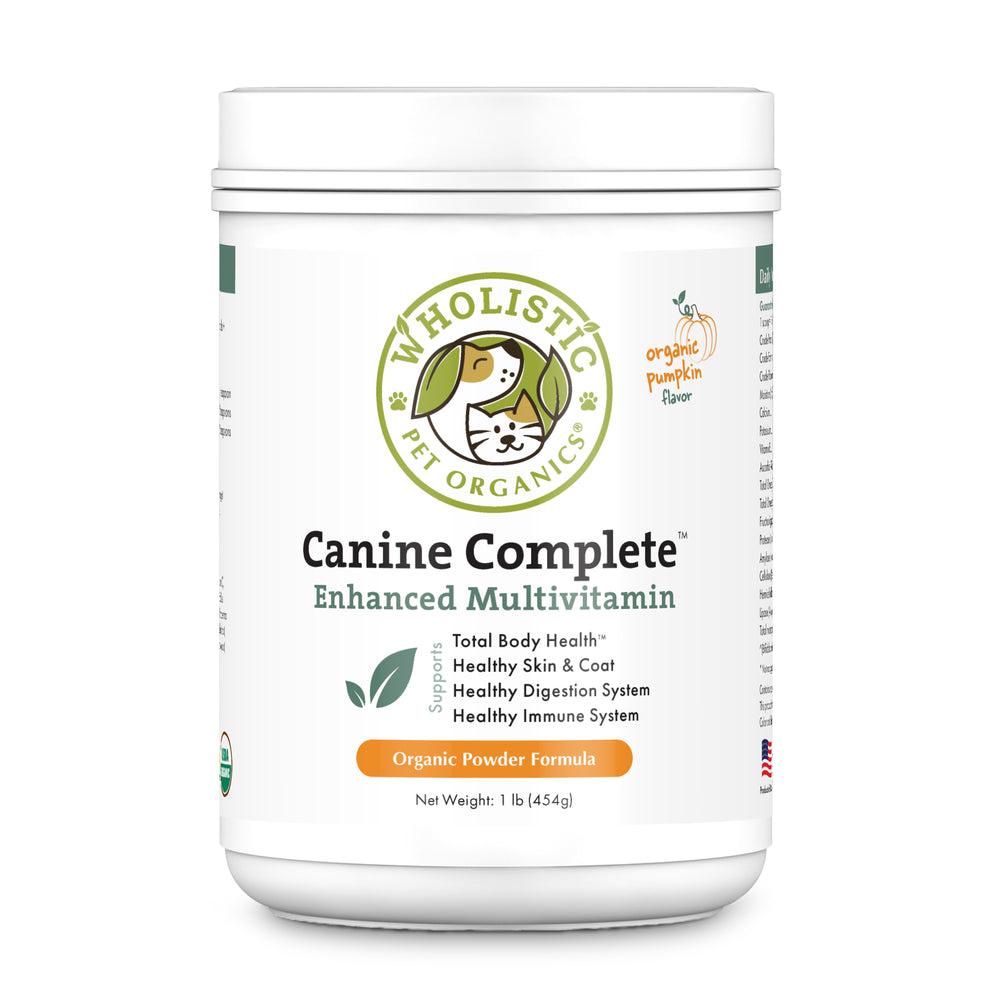Wholistic Pet Organics Canine Complete Enhanced Multivitamins Organic Pumpkin Pet Supplement, 2-lb