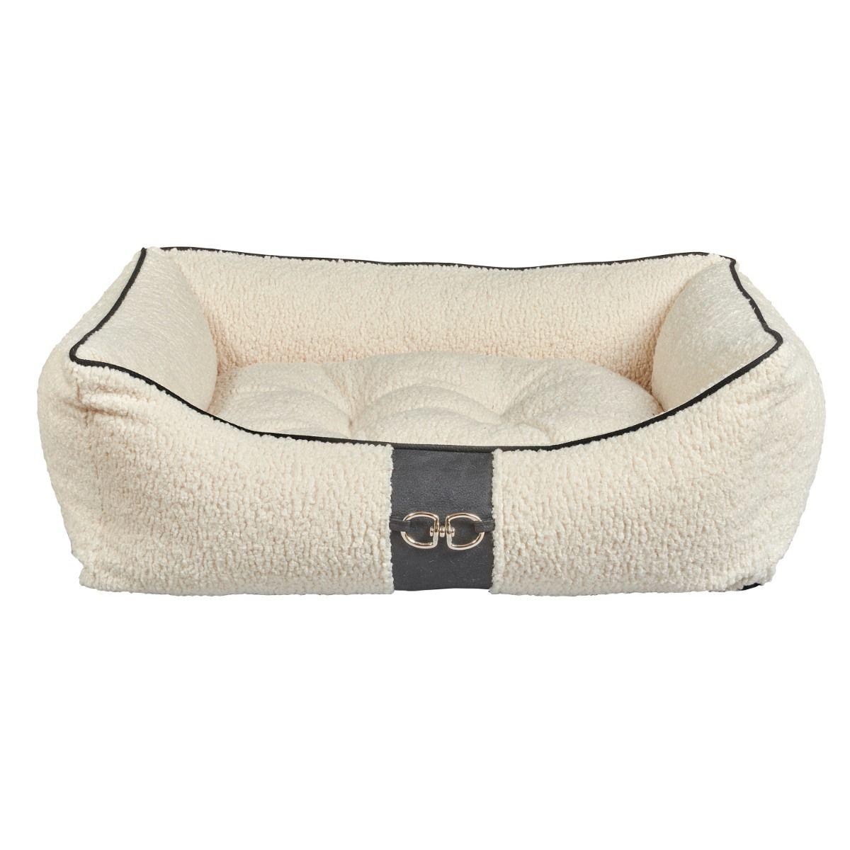 Bowsers Signature Scoop Dog Bed, Ivory Sheepskin, Small