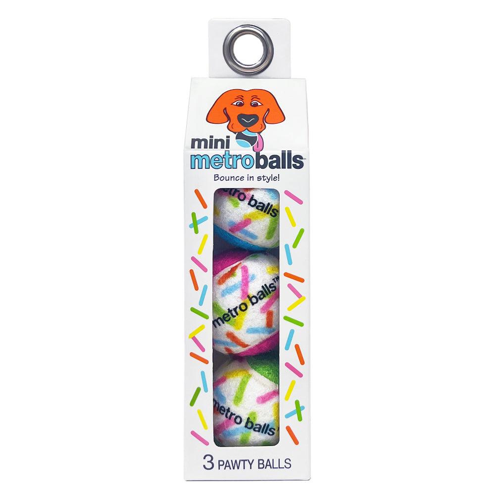 Metropaws Metro Pawty Balls Dog Toy, Mini