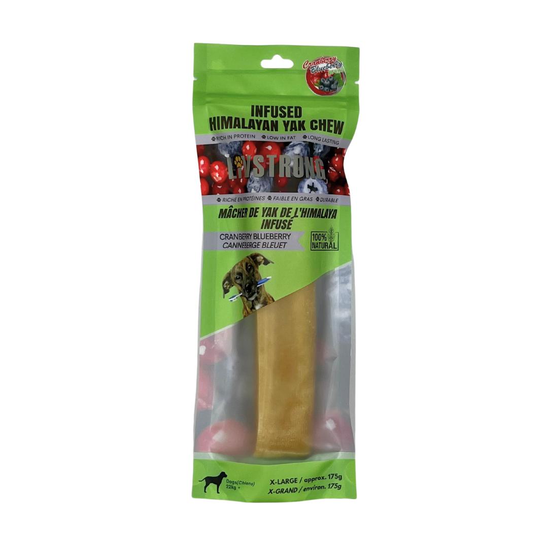 Livstrong Infused Himalayan Yak Cheese Cranberry & Blueberry Dog Treats, X-Large