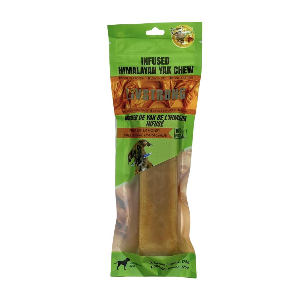 Livstrong Infused Himalayan Yak Cheese Peanut & Honey Dog Treats, X-Large
