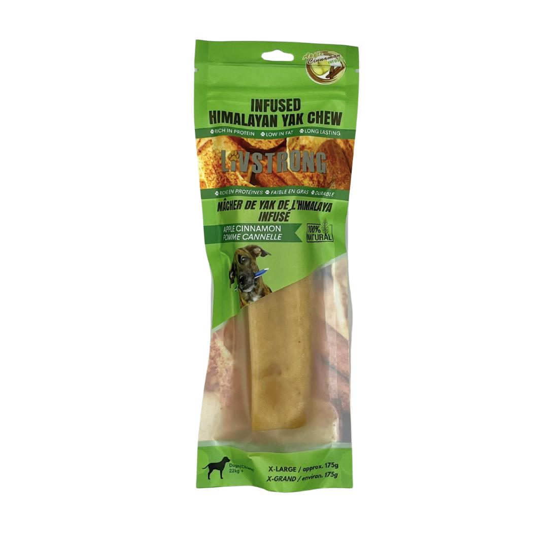 Livstrong Infused Himalayan Yak Cheese Apple & Cinn Dog Treats, X-Large
