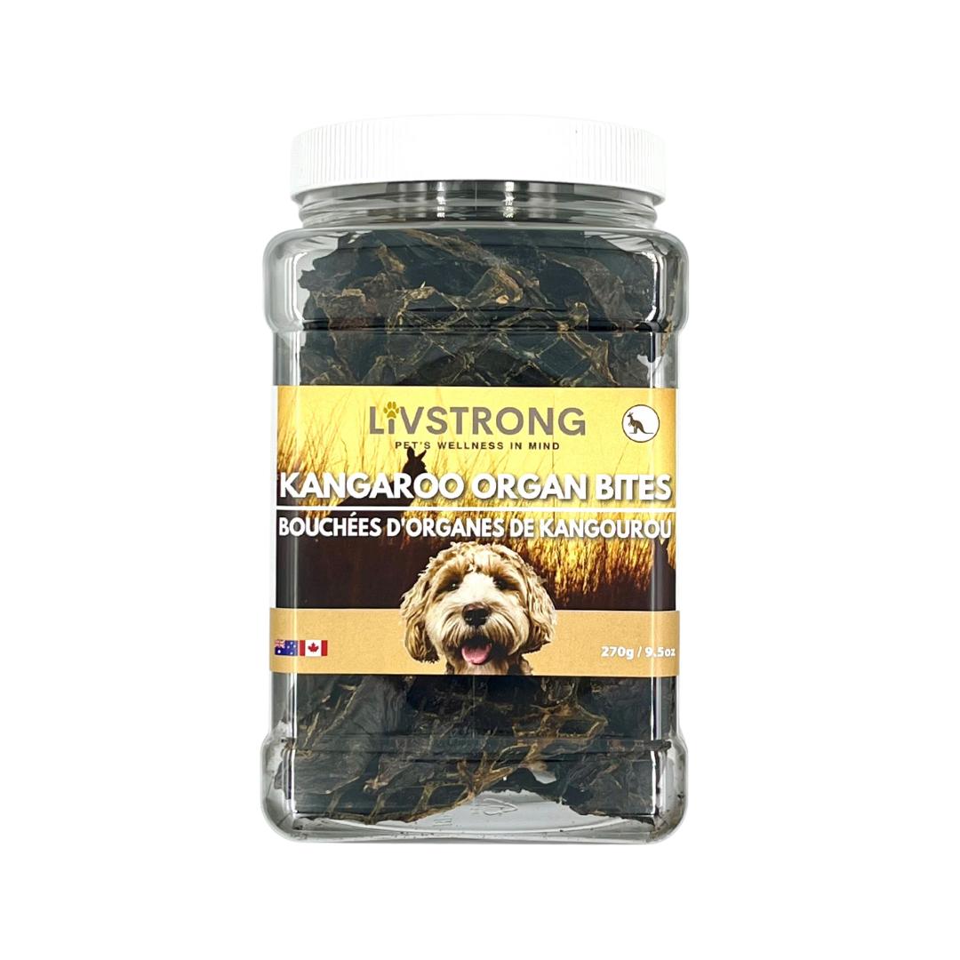 Livstrong Kangaroo Organ Bites Dog Treats, 270-gram