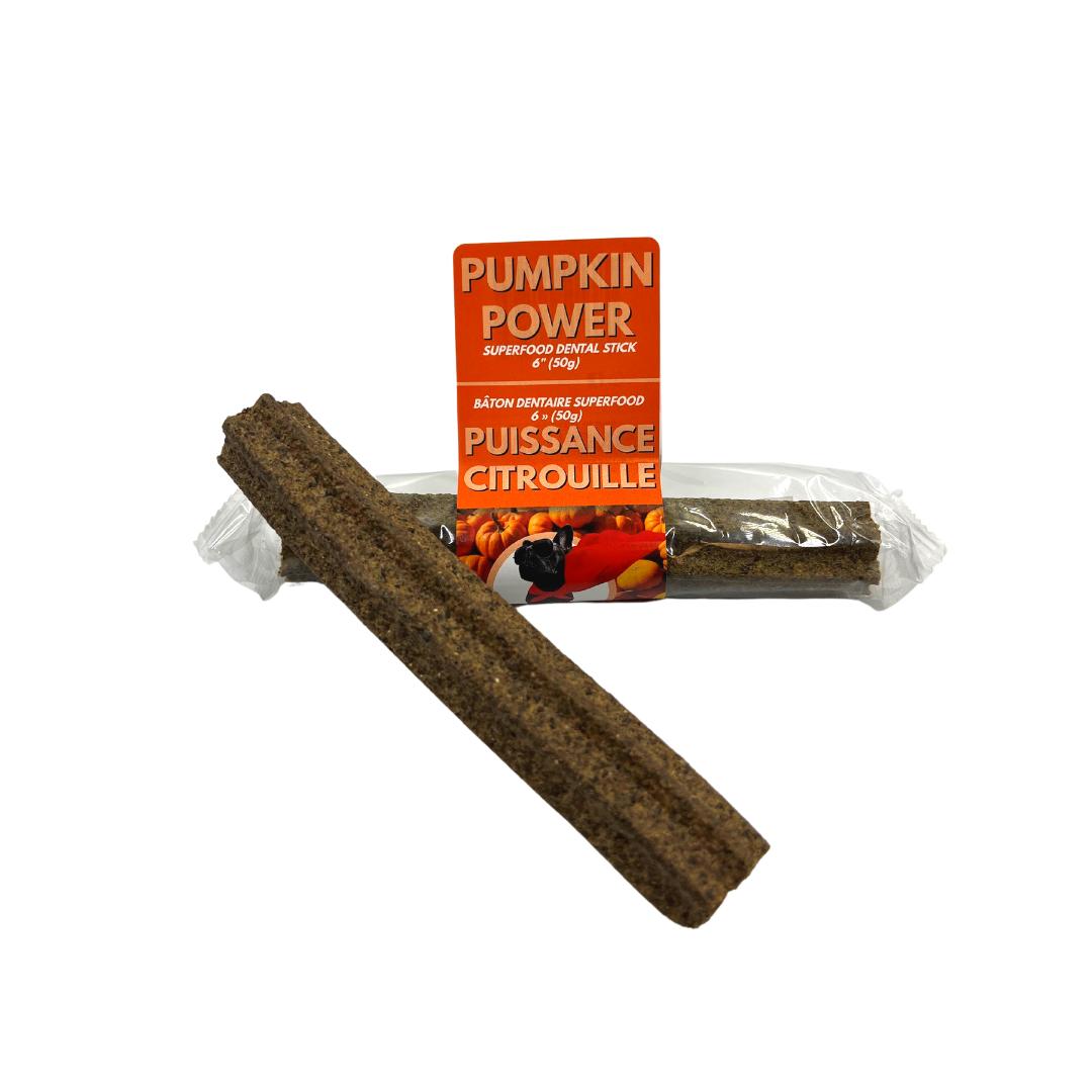 Livstrong Pumpkin Power Superfood Dental Stick Dog Treats, 50-gram