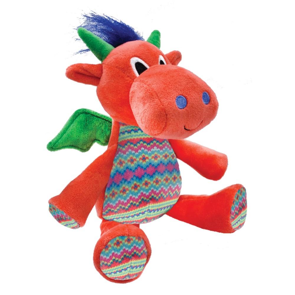 Huxley & Kent Power Plush Fireball Dragon Dog Toy, Large