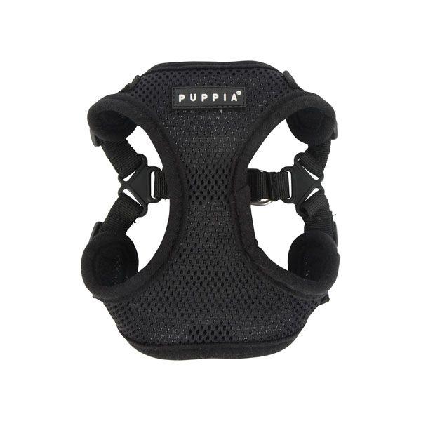 Puppia Soft Harness C for Dogs, Black, Small