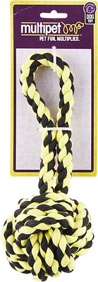 Multipet Nuts for Knots with Tug Rope Dog Toy, Color Varies, 3.5-in (**)