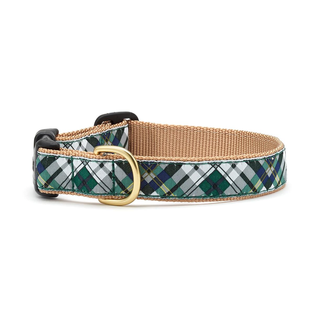 Up Country Dog Collar, Gordon Plaid, 5/8-in x 9-15-in