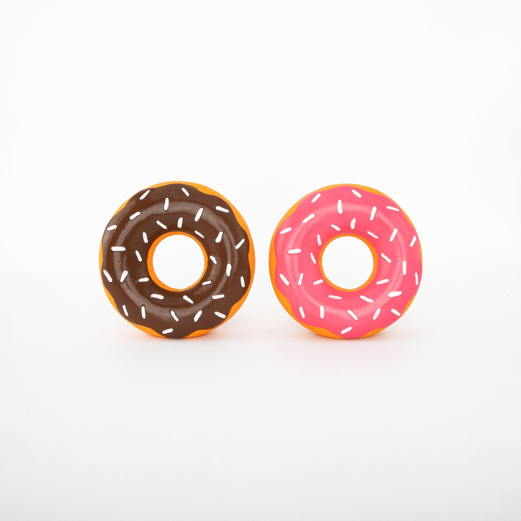 ZippyPaws Chocolate & Strawberry Latex Donut Dog Toy