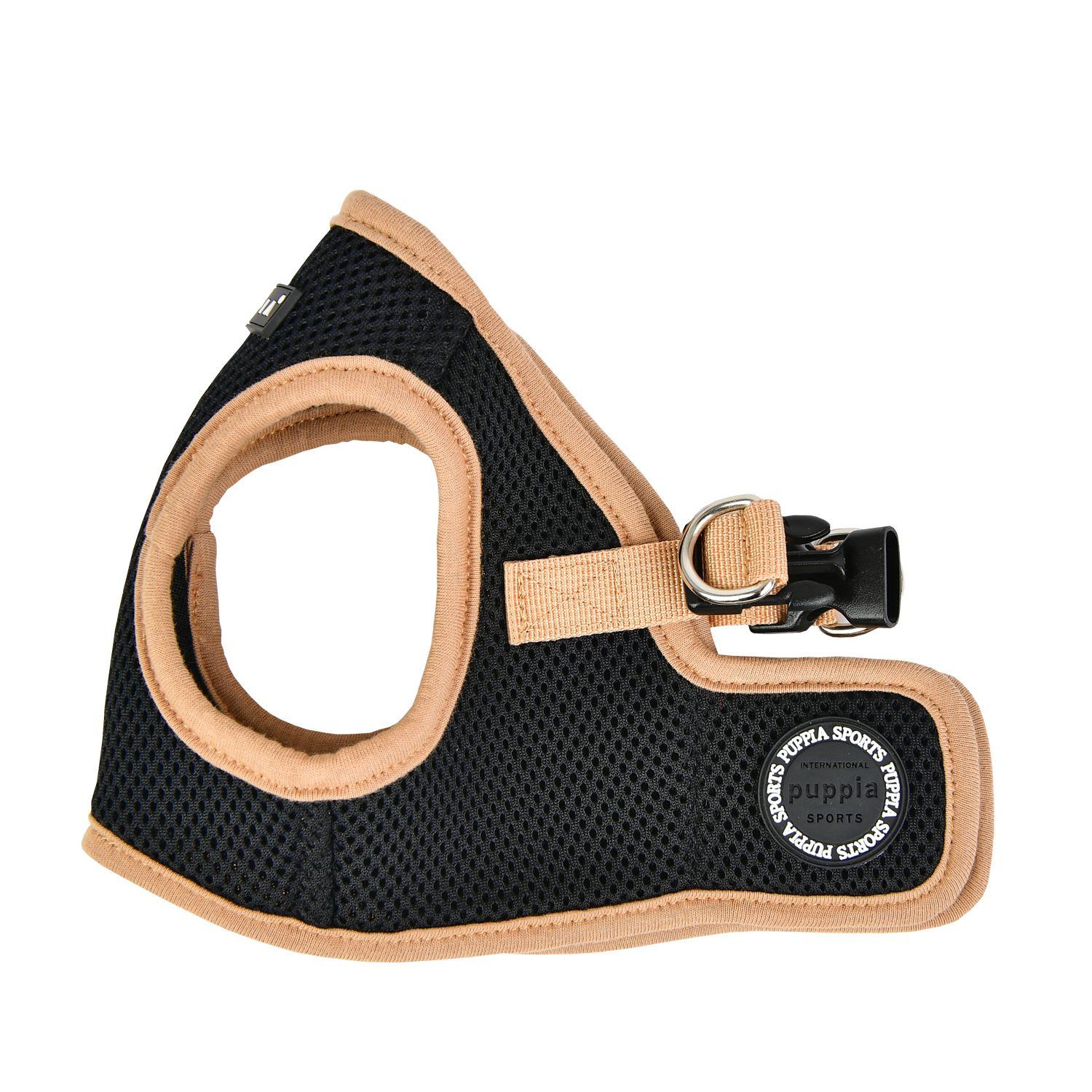 Puppia Soft Vest Harness B II for Dogs, Black