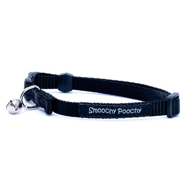 Smoochy Poochy Collier en nylon pour chat, Noir, 3/8-po
