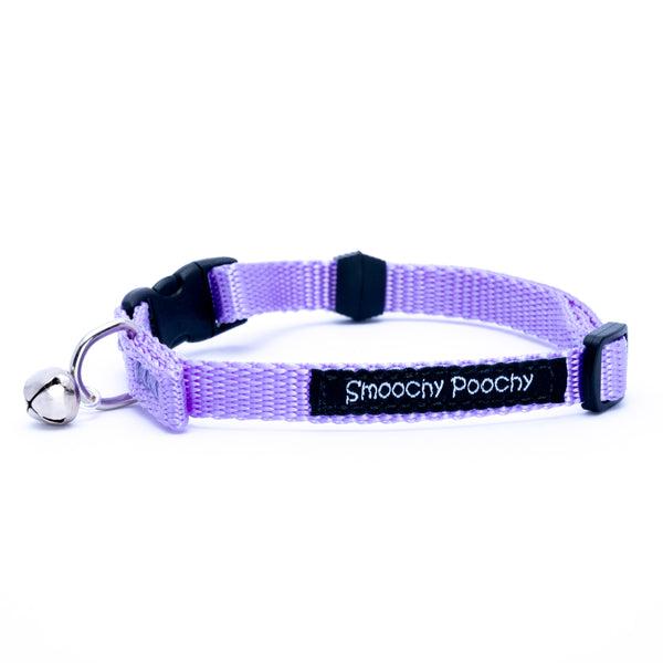 Smoochy Poochy Nylon Cat Collar, Lavendar, 3/8-in