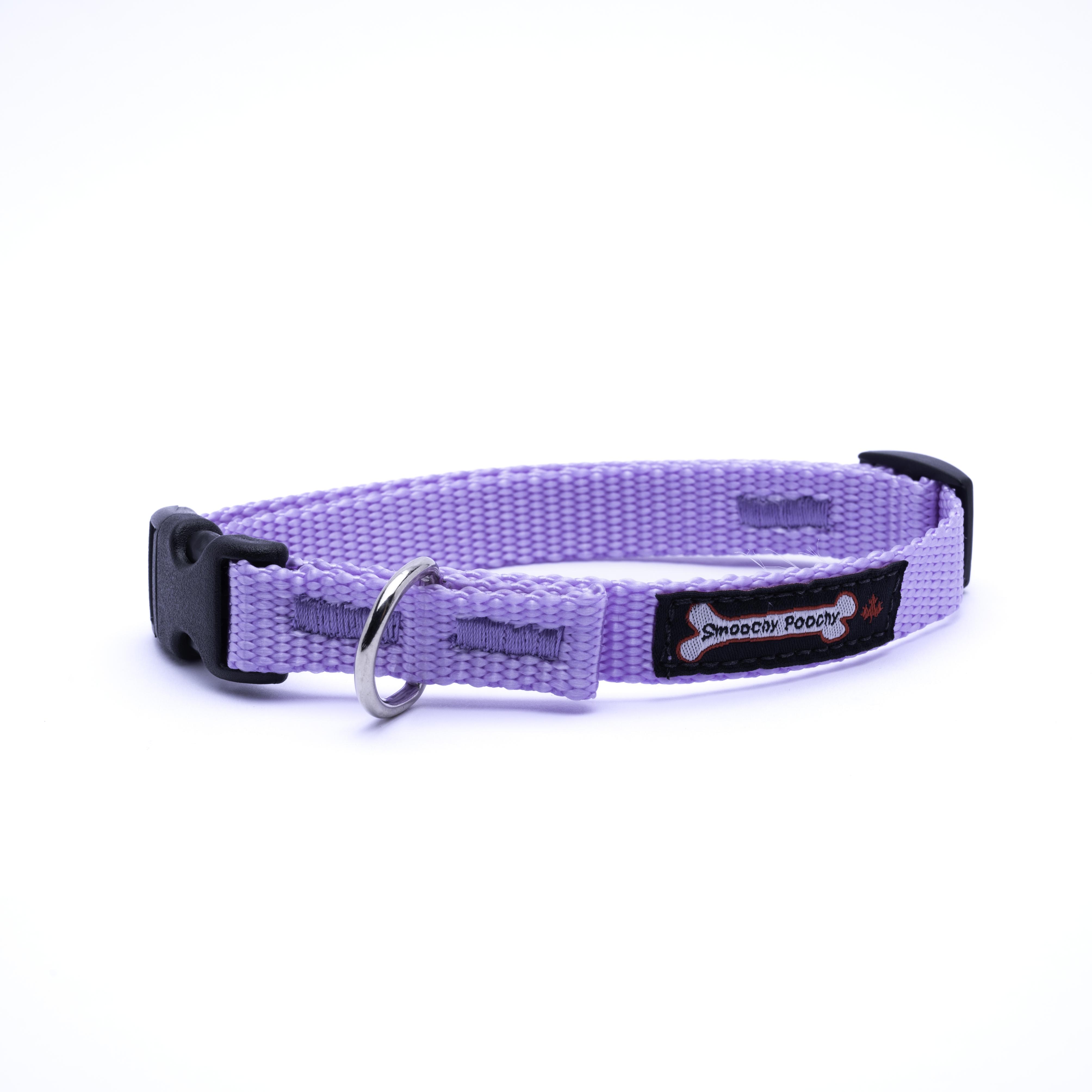 Smoochy Poochy Nylon Dog Collar, Lavendar, Large