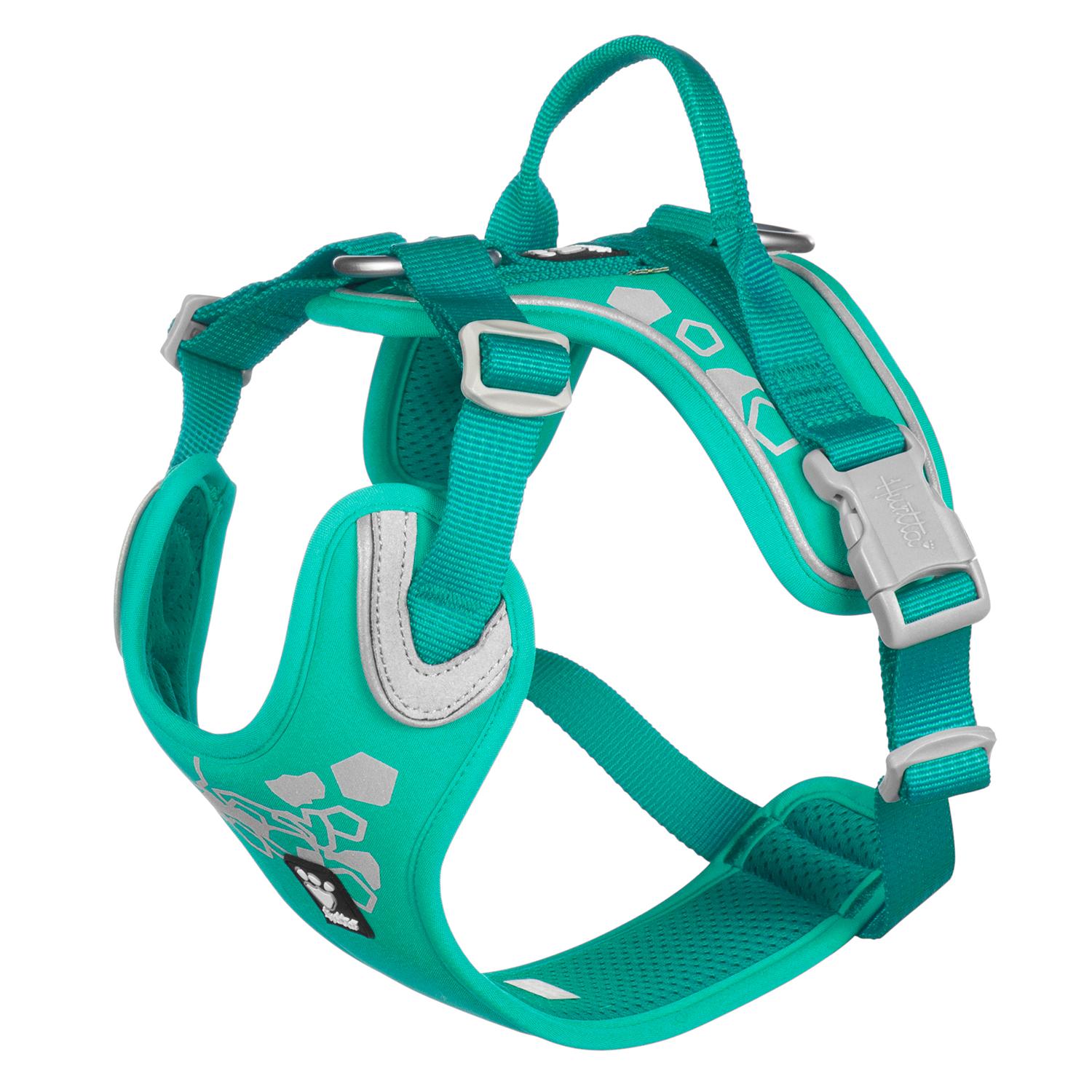 Hurtta Weekend Warrior Dog Harness, Peacock, 24-32-in