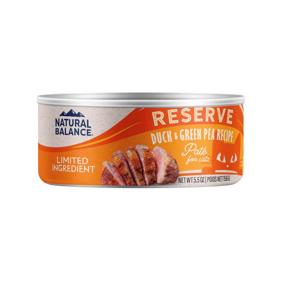 Natural Balance Limited Ingredient Reserve Duck & Green Pea Recipe Wet Cat Food Can
