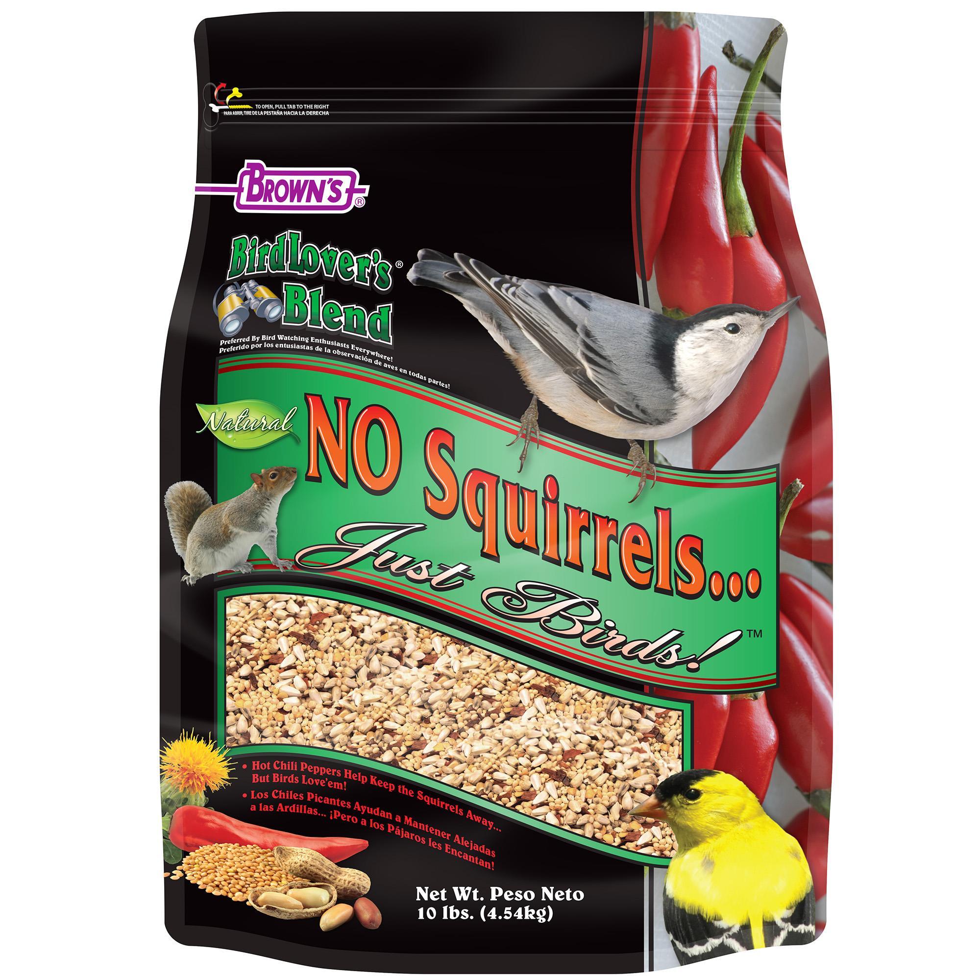 Brown's Bird Lover's Blend No Squirrels Just Birds! Bird Food, 10-lb