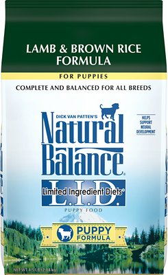 Natural Balance Limited Ingredient Lamb & Brown Rice Recipe Puppy Dry Dog Food, 4.5-lb (**)