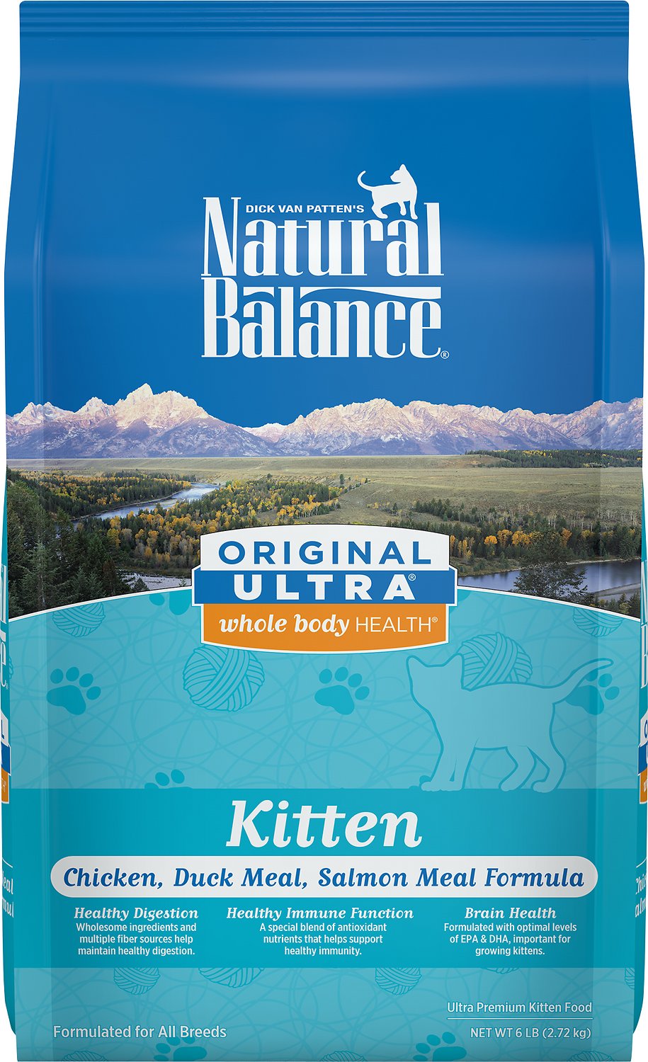 Natural Balance Original Ultra Whole Body Health Kitten Formula Chicken, Duck Meal & Salmon Meal Dry Cat Food