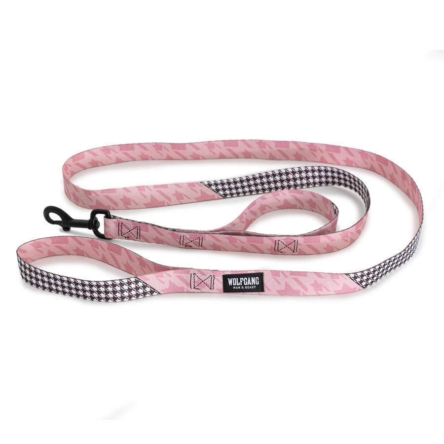 Wolfgang React Dual-Handle Dog Leash, HoundsPink, 1-in x 6-ft