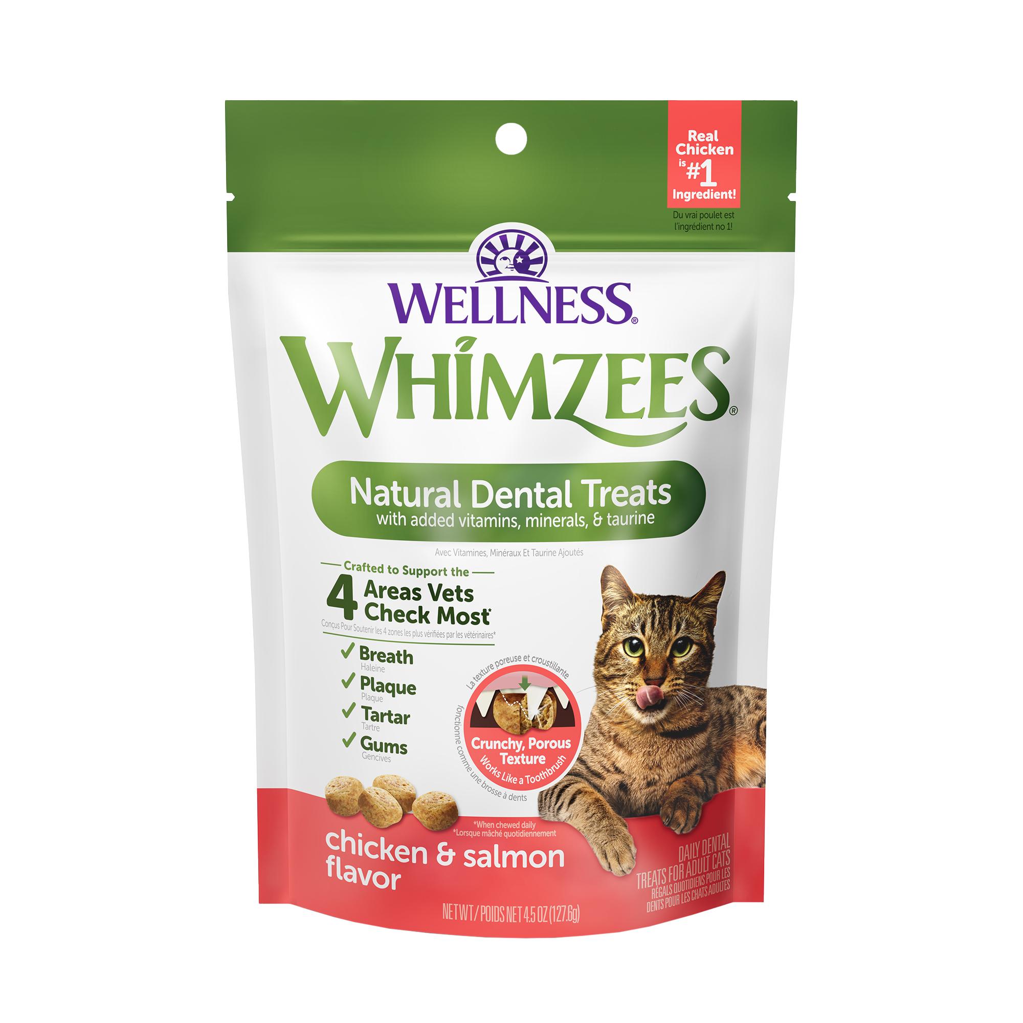 WHIMZEES Chicken & Salmon Natural Dental Cat Treats, 4.5-oz