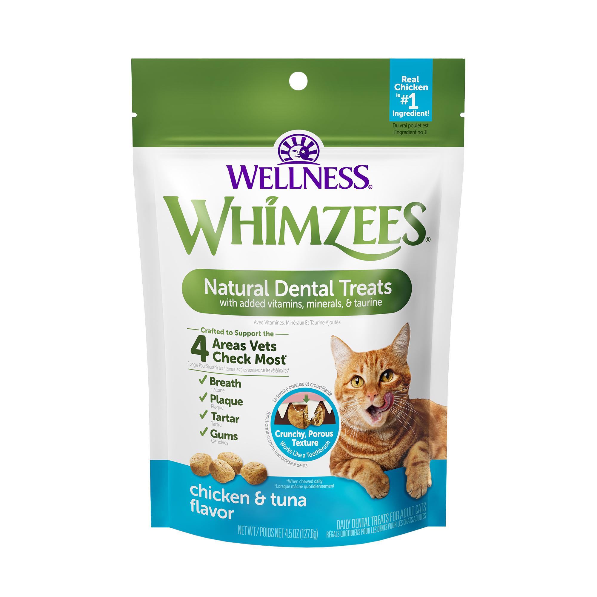 WHIMZEES Chicken & Tuna Natural Dental Cat Treats, 4.5-oz