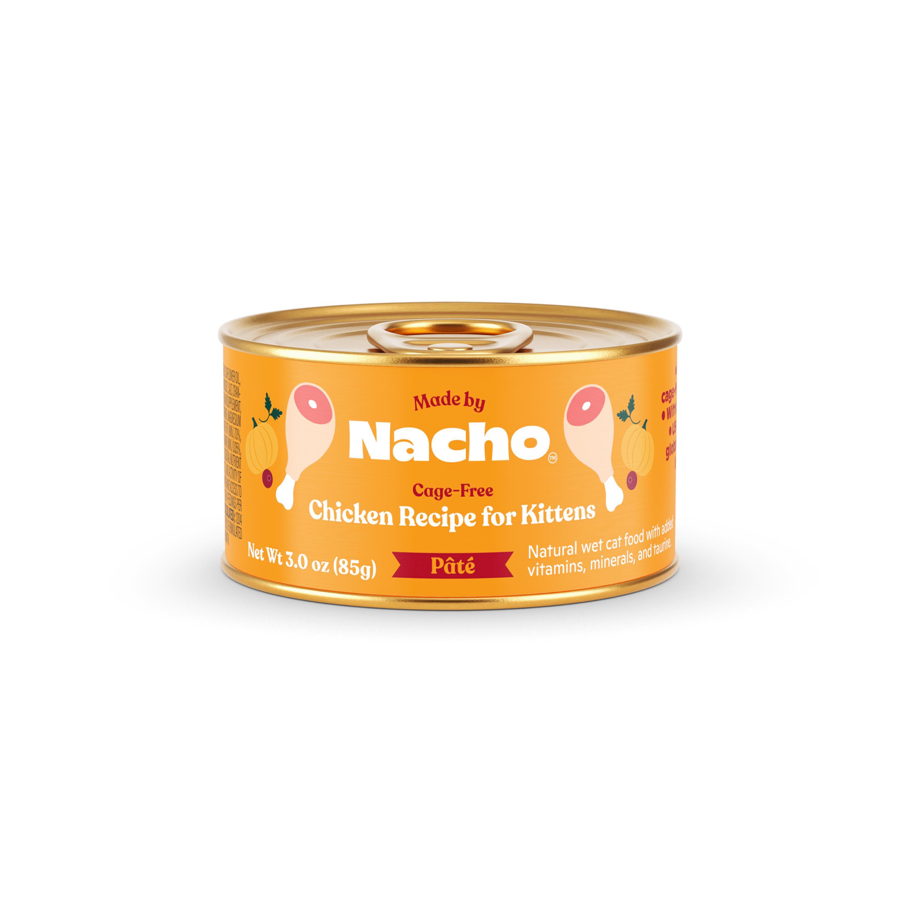 Made By Nacho Cage-Free Chicken Pate Kitten Wet Cat Food Can
