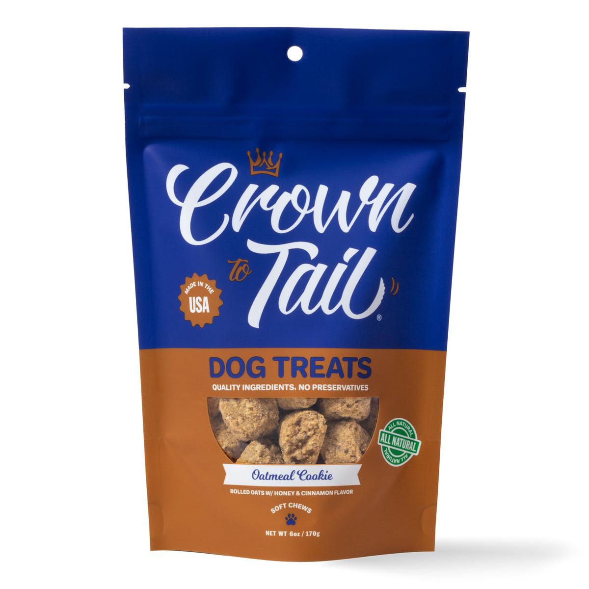 Crown to Tail Oatmeal Cookie Soft Chews Dog Treats, 6-oz