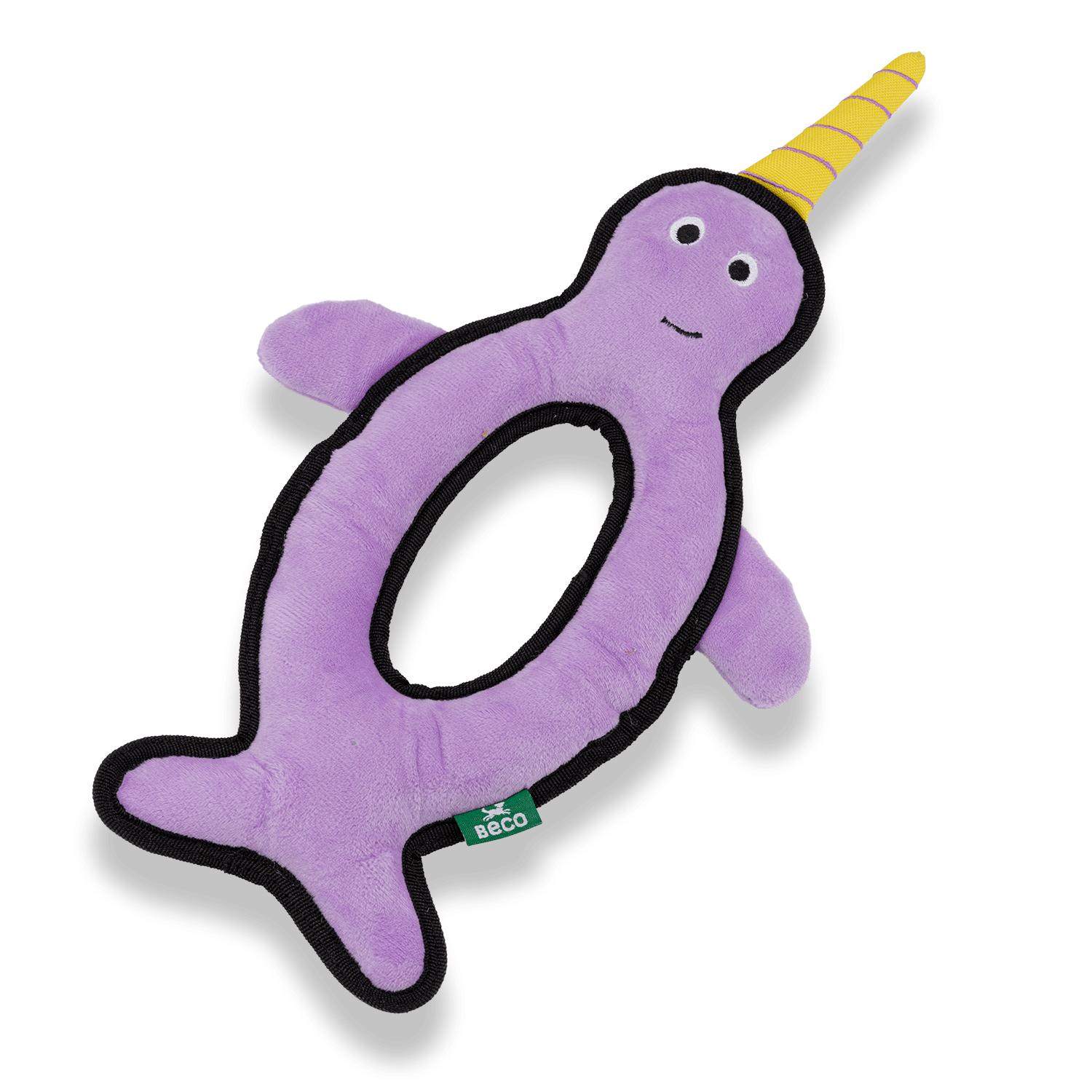Beco Jouet pour chiens Narwhal recyclé Résistant & robuste, Grand