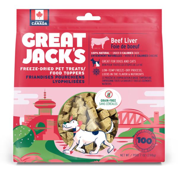 Great Jack's Beef Liver Freeze-Dried Dog Treats, 198-gram