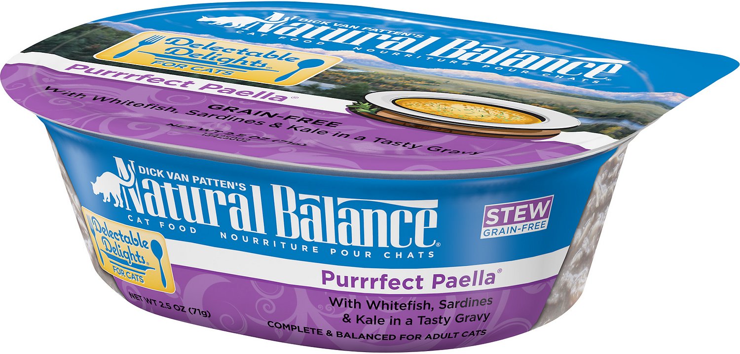 Natural Balance Delectable Delights Purrrfect Paella Stew Wet Cat Food, 2.5-oz