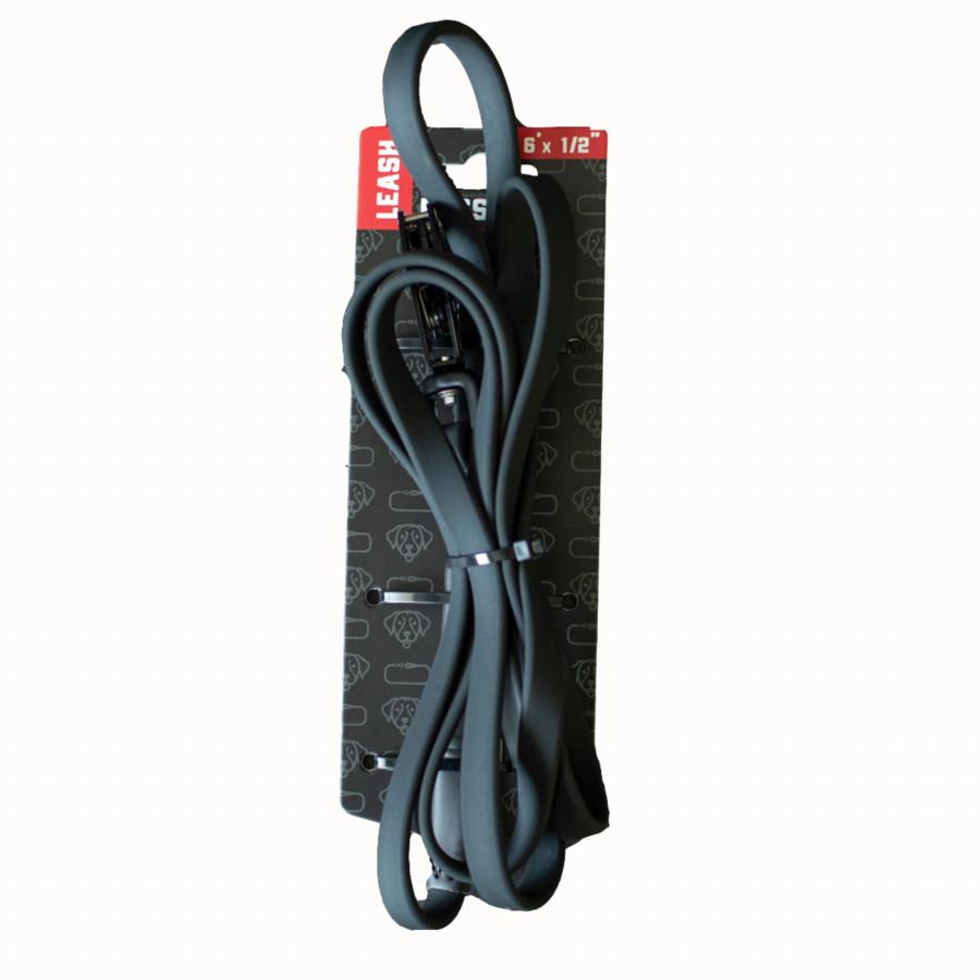Boss Dog Tactical TPU Tracking Dog Leash, Black, 0.5-in x 6-ft