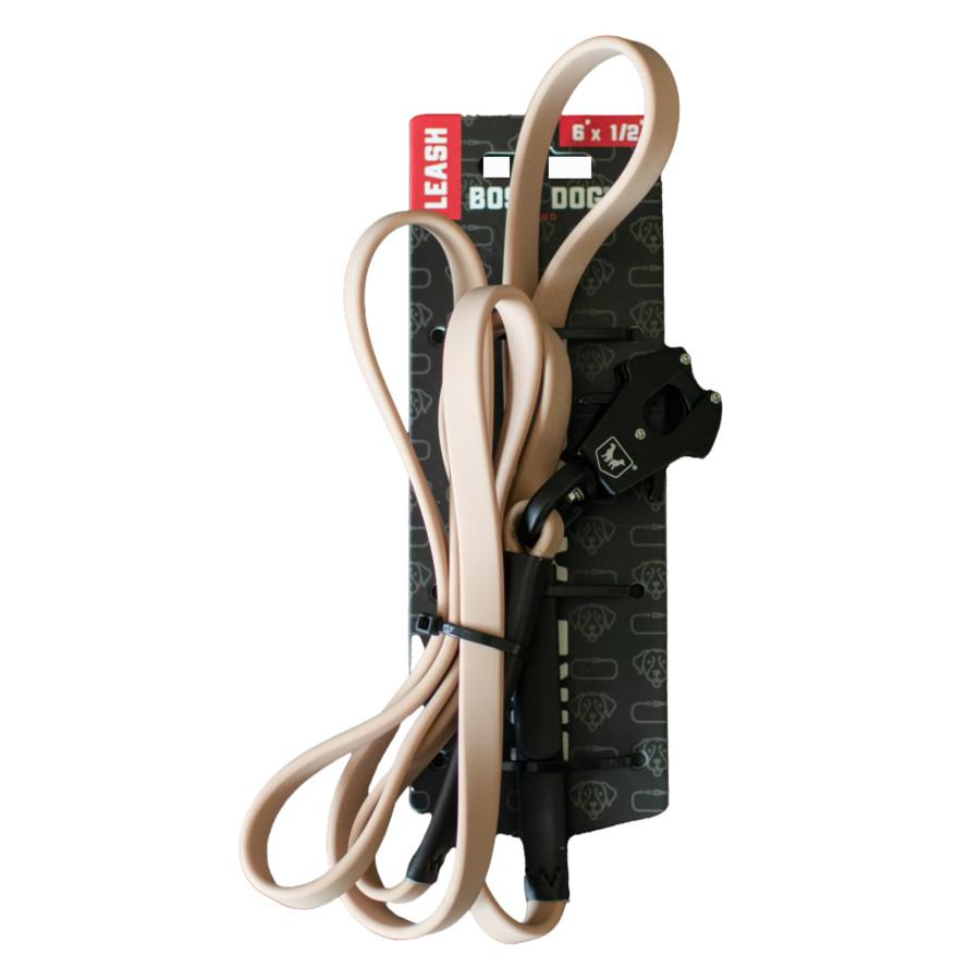 Boss Dog Tactical TPU Tracking Dog Leash, Tan, 0.5-in x 6-ft