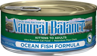 Natural Balance Original Ultra Ocean Fish Recipe Wet Cat Food Can, 5.5-oz, case of 24 (**)